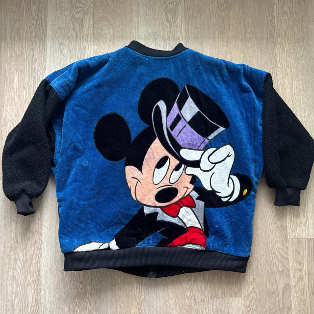VINTAGE Mickey Mouse velour bomber jacket in Men's in Calgary