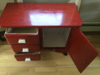 Antique Regal Red 4 Draw Cabinet