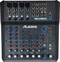 Alesis MultiMix 8 USB FX – 8 Channel Compact Studio Mixer