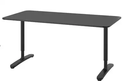FOR SALE: IKEA BEKANT Desk – 63 inches x 31.5 inches – Black Sta, View more
