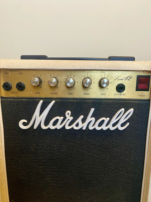 Vintage Marshall Lead 12  Amplifier - Rare white dans Amplificateurs et pédales  à Ville de Toronto - Image 4