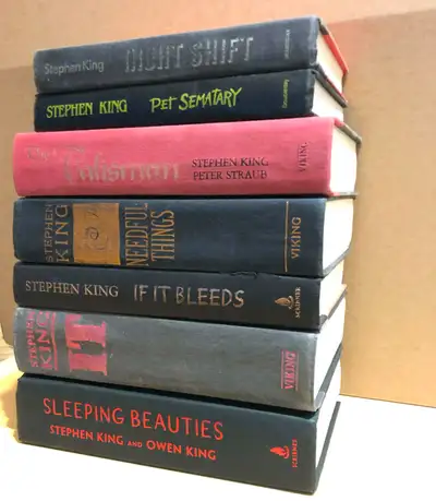 Stephen King novels $5-10 each (missing outer jacket) hardcovers, View more