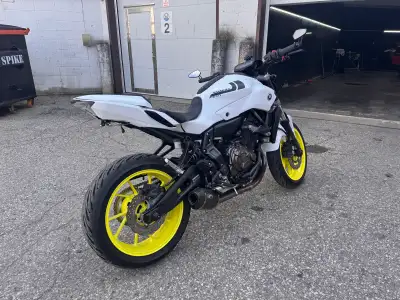 Selling my FZ-07, bike is in really good condition. Currently wrapped white but is Nardo Gray undern...