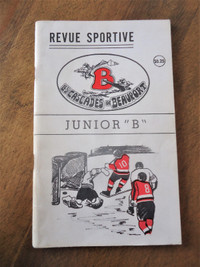 Cascades de Beauport Junior B 1971 Rvue Sportive 44 p. Hockey