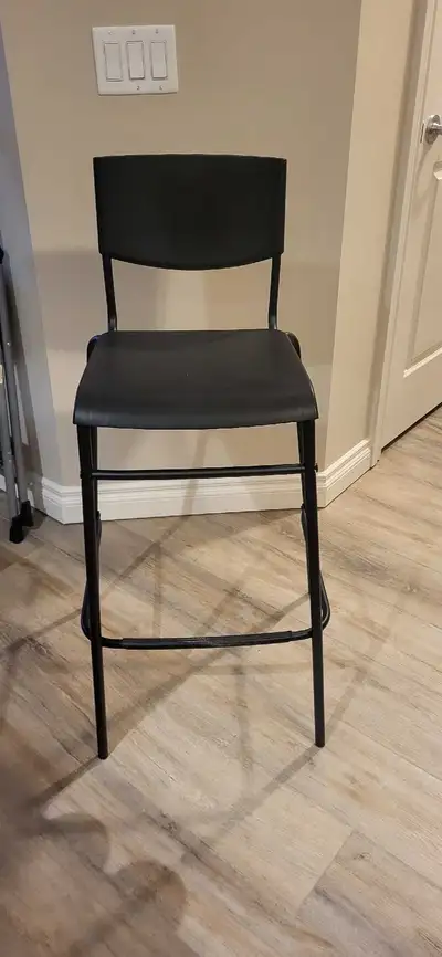 Tall plastic bar stool for sale from ikea. Has not been used, put together and realized needed diffe...