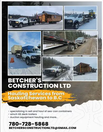 Sea can containers sales and delivery Also do auction and farm hauling of various equipment and item...