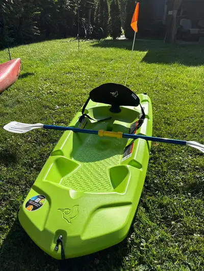 Brand new never used kayak, purchased for our daughter and too small, pelican solo green kayak, maxi...