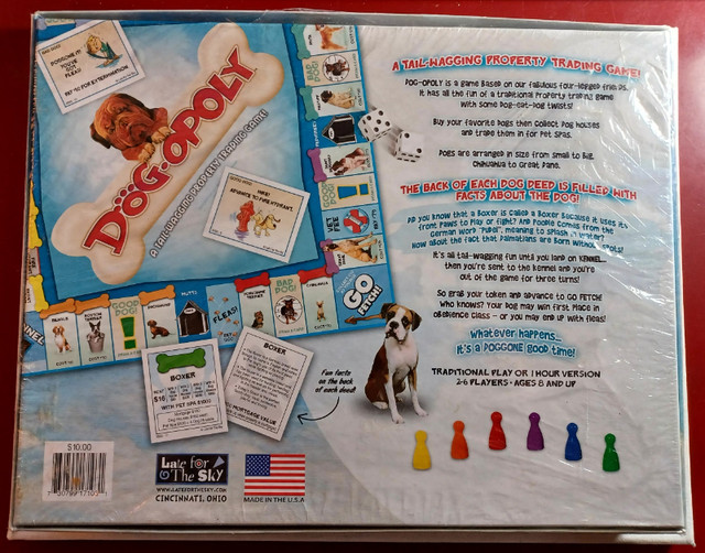 DOG-OPOLY Board Game, Monopoly Themed Game (New & Sealed) in Toys & Games in City of Toronto - Image 2