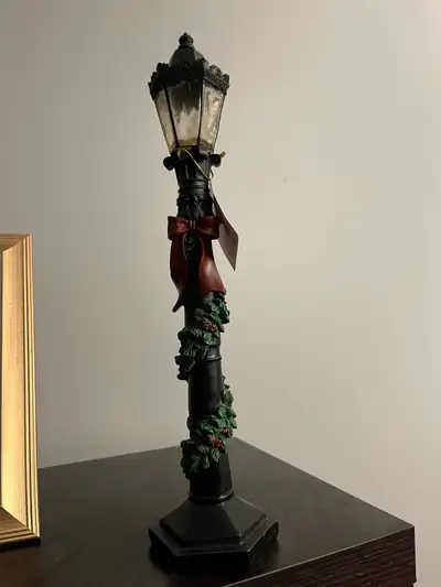 Very nice Christmas lamppost decoration, 15 inches high, $5, View more