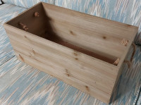 MULTI-PURPOSE WOOD BOX WITH ROPE HANDLES