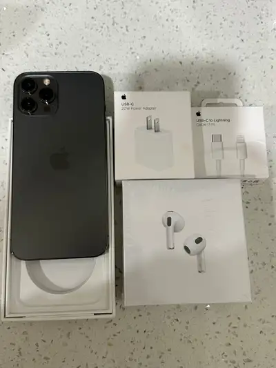 iPhone 12 PRO MAX 256GB **AIRPODS/FAST CHARGER/DELIVERY**, View more