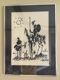 Pablo Picasso print of Don Quixote & Sancho Panza 1955