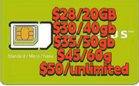 Mobile plan from $28/20GB, $50/unlimited Data 