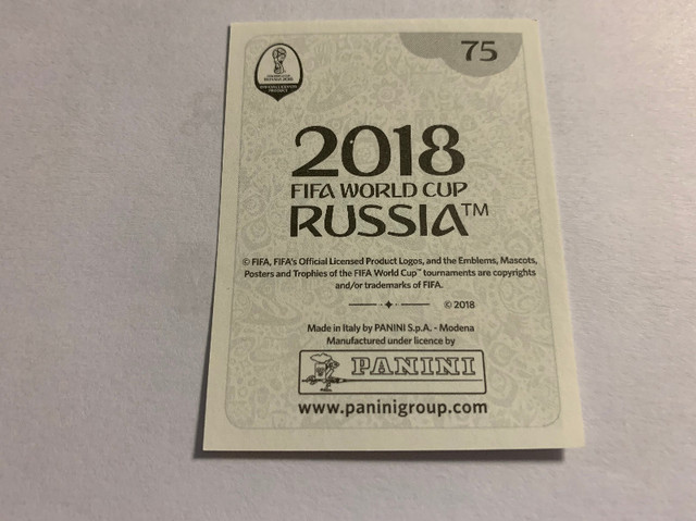 2018 PANINI FIFA WORLD CUP RUSSIA ALI GABR STICKER #75 EGYPT dans Art et objets de collection  à Longueuil/Rive Sud - Image 2