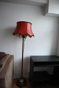 Beautiful antique standing red lamp