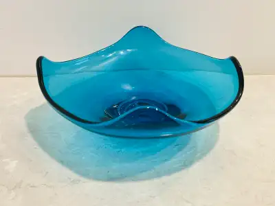 Vintage Viking Glass Bluenique Dish, View more
