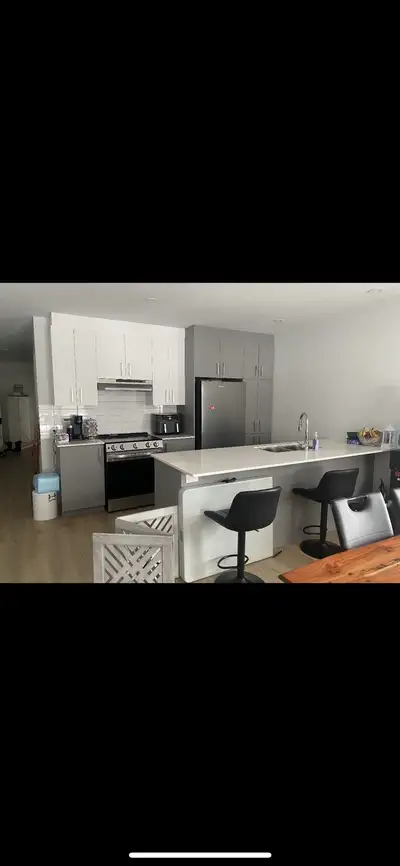 Grand 4 1/2 qui est libre le 1er février Câble inclut Poêle, frigidaire,lave vaisselle et laveuse sé...