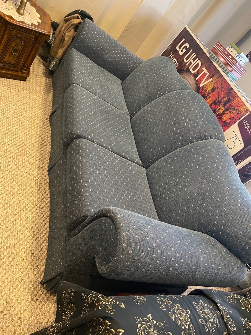 3 piece blue couch set Couches & Futons Edmonton Kijiji