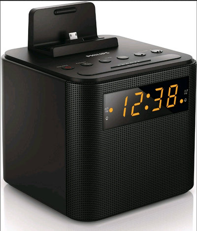 PHILLIPS IPHONE DUAL ALARM & FM CLOCK RADIO WITH POWER CORD, View more