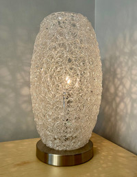 White plastic table lamp
