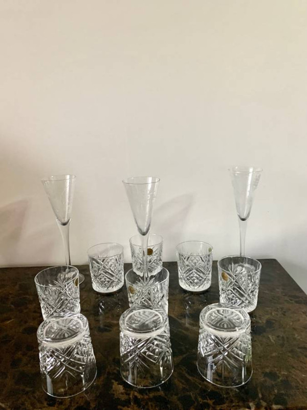 Cristal D’Arques Glasses And Vase in Kitchen & Dining Wares in Burnaby/New Westminster