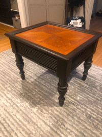 Solid wood end table