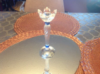 New Swarovski crystal blue flower candleholder (retired)