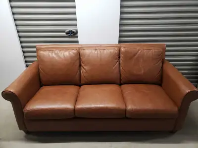 Ekornes Leather Sofa, View more