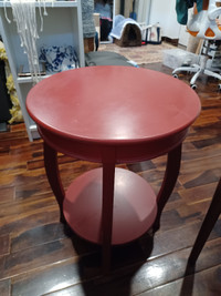 Round Red Side Table / End Table