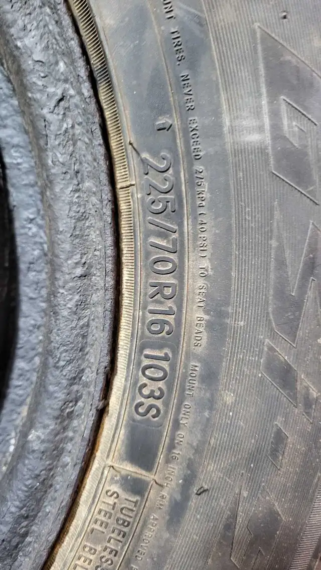 Winter Tires on Steel Rims - 225/70R16 in Tires & Rims in Petawawa - Image 3