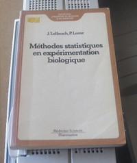 Méthodes statistiques en expérimentation biologique