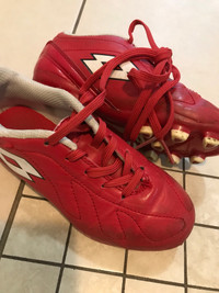 Red soccer cleats for kids