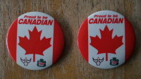 PROUD TO BE CANADIAN BUTTONS