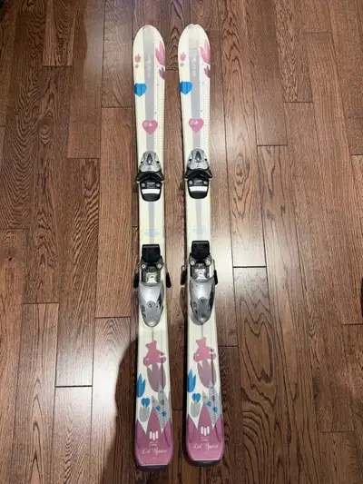 Kids skis, ski boots and poles, View more