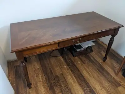 Wood Desk with Drawer, View more