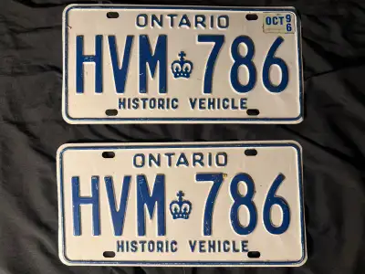 I’m selling an awesome pair of Historic Vehicle Plates. They are in great shape with no damage or de...