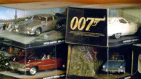 1/43 scaled miniatures of cars in James Bond movies