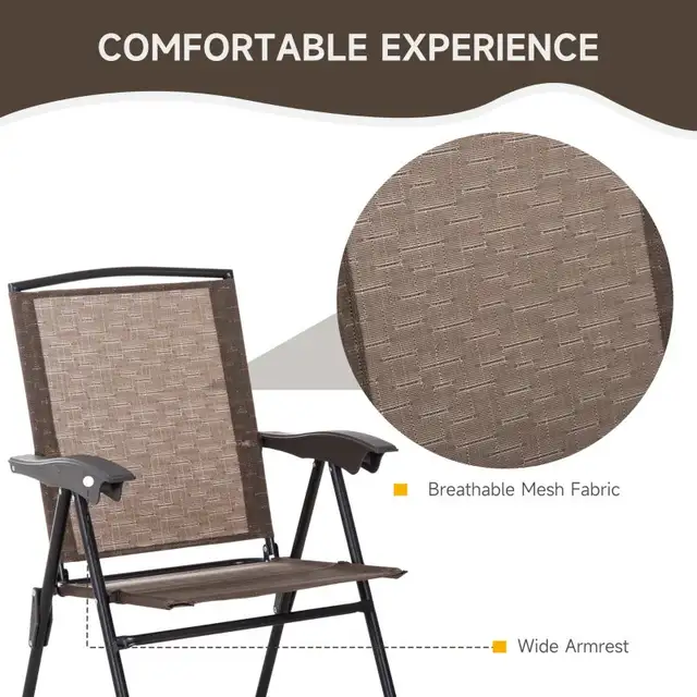 Folding Outdoor Bistro Set, Patio Table and Chairs with Reclinin in Patio & Garden Furniture in Markham / York Region - Image 4