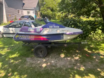 yamaha waverunner runs needs a carb clean and a pwc trailer that needs lights 700 obo