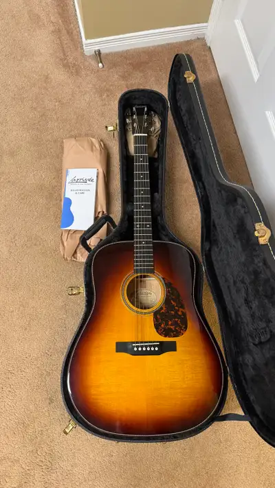 2026 Larrivee Custom D-44GR Silver Oak Full Vintage Sunburst acoustic guitar GR stands for Grevillea...