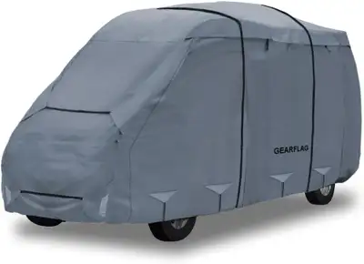 NEW Airdrie GEARFLAG Class B Camper Van Cover Fits 23'-26' with Reinforced Windproof Side-Straps Ant...