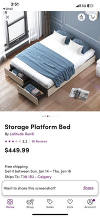 Brand new Platform bed 