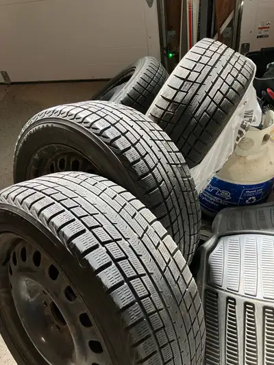 Winter tires on steel rims 215/55R17 Taken off Honda Accord Touring. Some rust on rims.