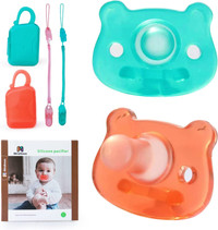 2 Pack Baby Pacifiers - Soft Silicone, BPA Free - Brand New