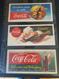 VINTAGE COKE INK BLOTTERS AND COASTERS 