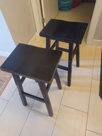 Wooden kitchen Bar stools $30 for both