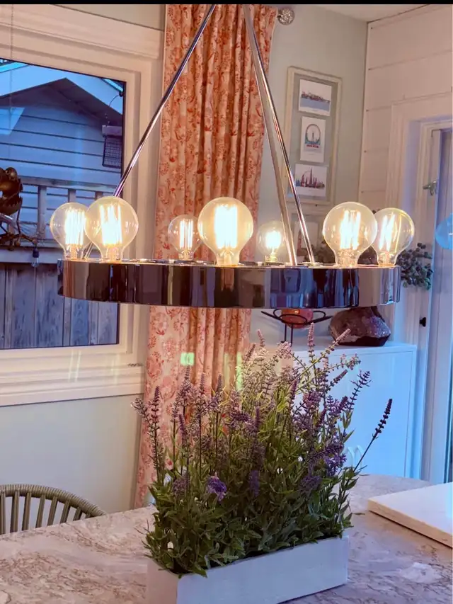 Chandelier designer chrome/edison bulbs in Indoor Lighting & Fans in Kitchener / Waterloo - Image 6