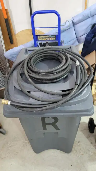 I have a brand new never used Sthil commercial steel braided 50ft pressure washer hose. It comes wit...