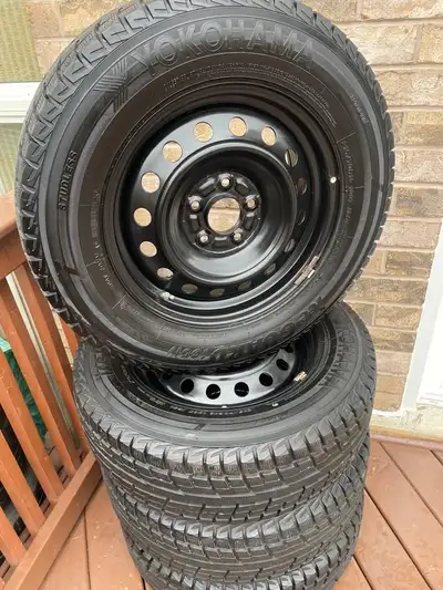 Brand New Yokohama Winter Tires 215/70R16 IG51.Set of 4 Tires with steel rims. J16x5.6 bolt pattern