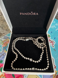 Pandora , 2pc Beads & Pavé Jewellery Set necklace bracelet 